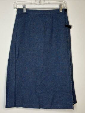 James Pringle 100% Pure Wool Made in Scotland Skirt Size 8 Blue&Gray Kilt